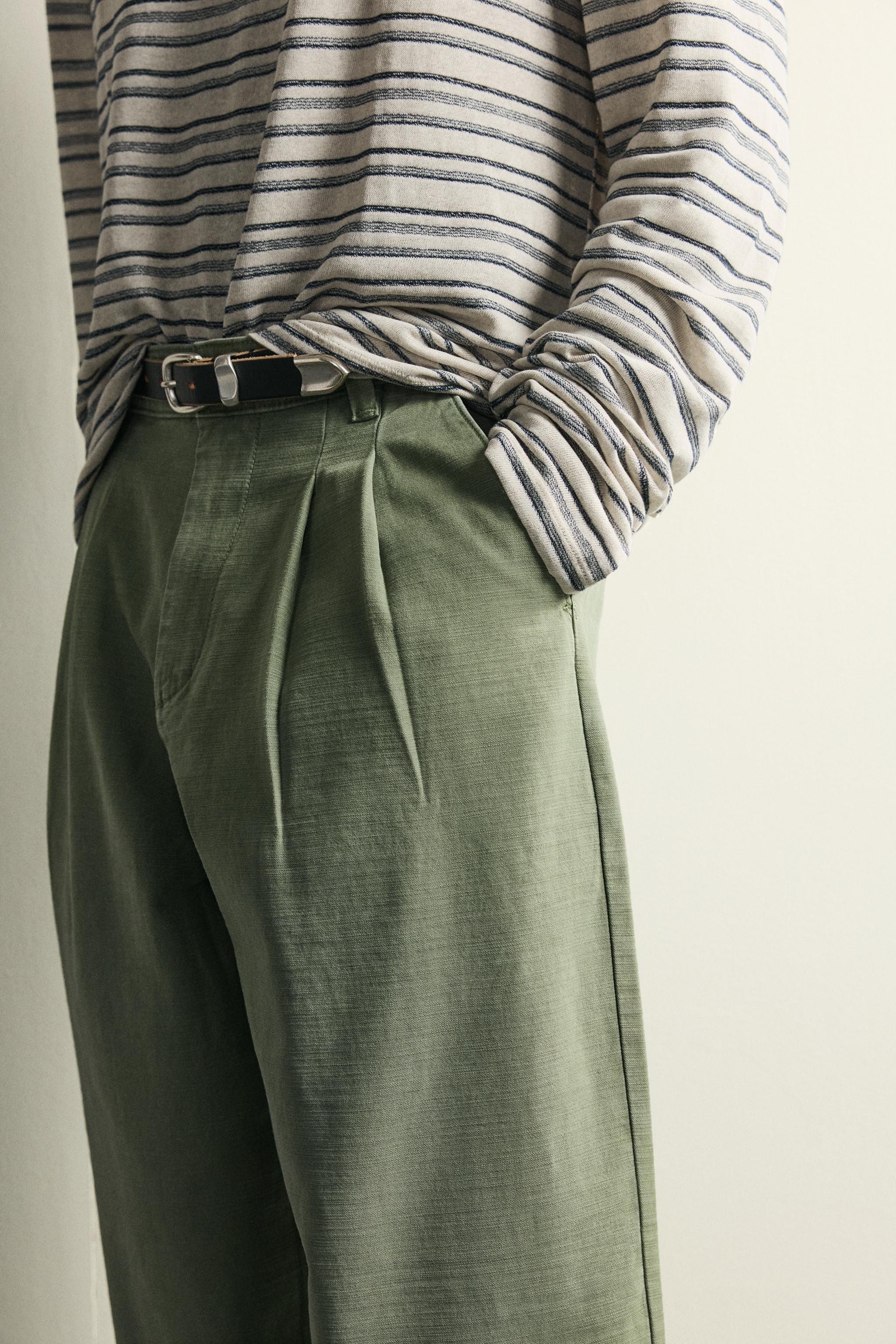 PANTALON CHINO BAGGY À PLIS